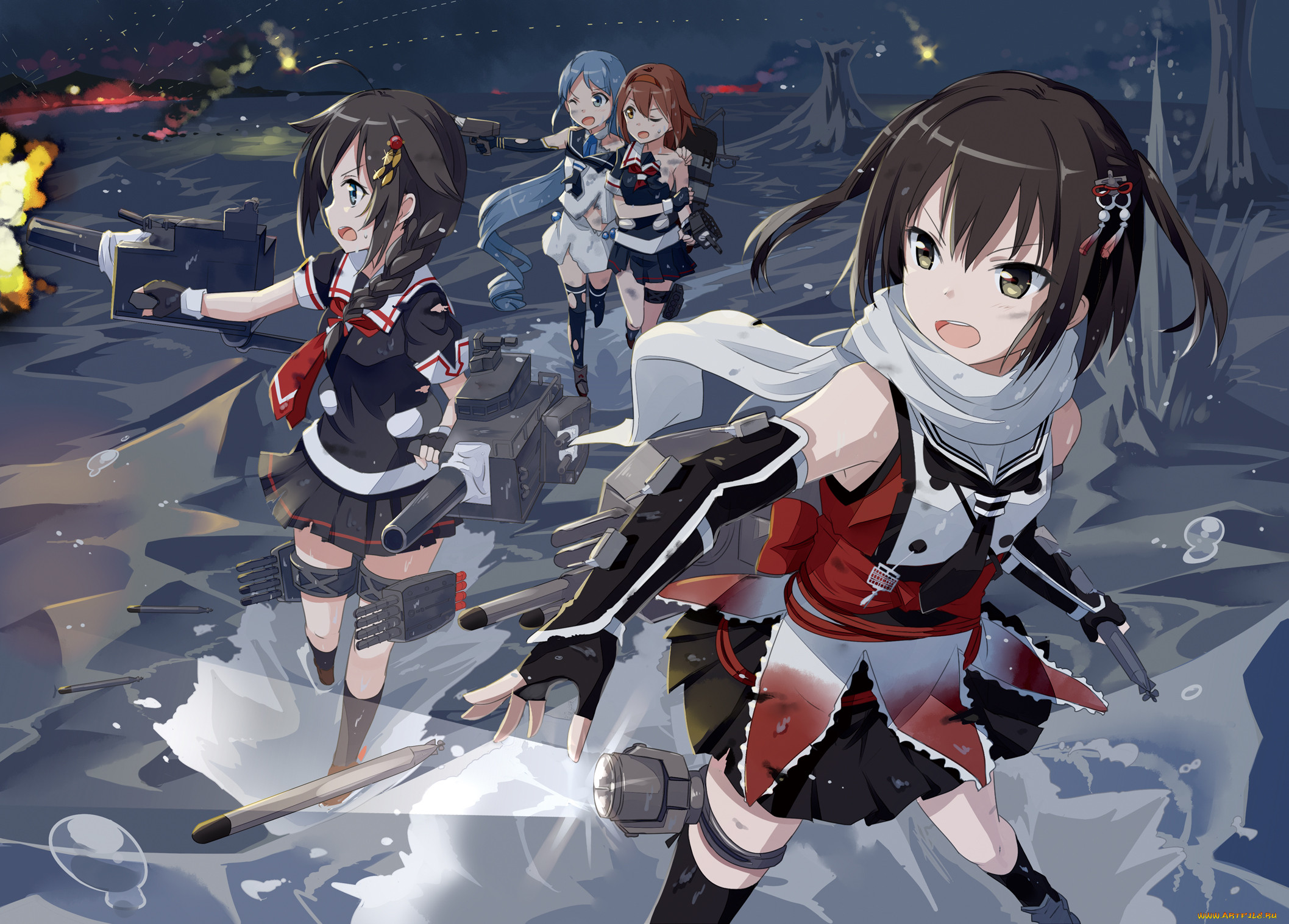 ayuya naka no hito, , kantai collection, kantai, collection, samidare, kancolle, sendai, shigure, , , , shiratsuyu